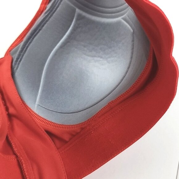 Champion Women's High Motion Control Impact Front Zip Red Blue Sports Bra Size M - Picture 13 of 15